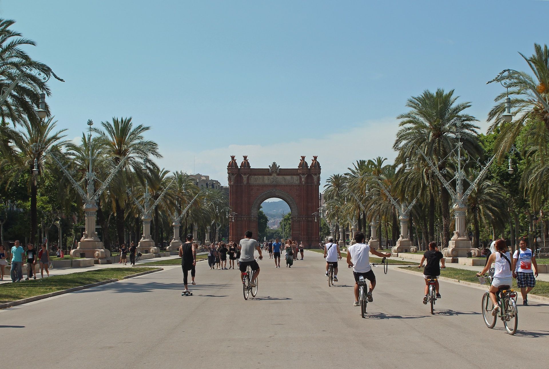 A lot of people choose a bicycle to travel around Barcelona
